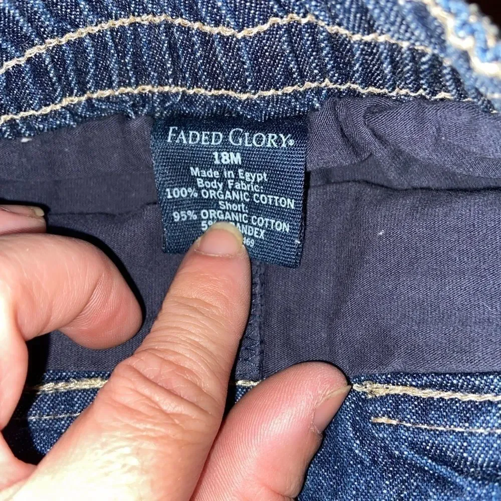 2 piece Oshkosh outfit onesie and jean skirt